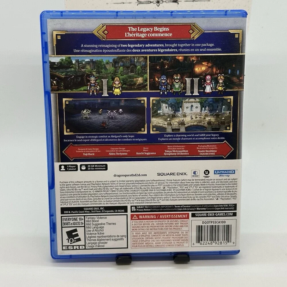 Dragon Quest I & II 1 2 HD-2D Remake PlayStation 5 PS5, Square Enix) - Tested!